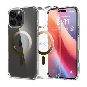 SPIGEN ULTRA HYBRID MAG műanyag telefonvédő (ütésállóság, légpárnás keret, MagSafe) ARANY Apple iPhone 16 Pro Max 5G