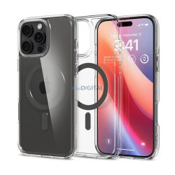   SPIGEN ULTRA HYBRID MAG műanyag telefonvédő (ütésállóság, légpárnás keret, MagSafe) SÖTÉTSZÜRKE Apple iPhone 16 Pro 5G