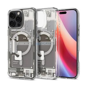 SPIGEN ULTRA HYBRID ZERO ONE műanyag telefonvédő (ütésállóság, légpárnás keret, MagSafe) TITÁN Apple iPhone 16 Pro