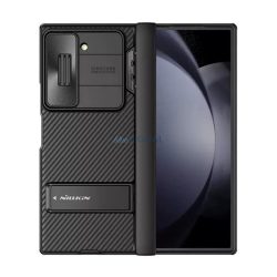   NILLKIN CAMSHIELD FOLD szilikon telefonvédő (ütésállóság, kameravédő, kitámasztó) FEKETE Samsung Galaxy Z Fold6 5G (SM-F956)
