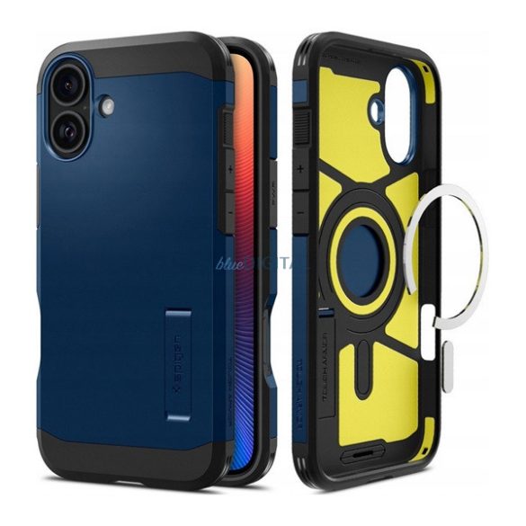 SPIGEN TOUGH ARMOR MAG műanyag telefonvédő (ütésállóság, MagSafe) SÖTÉTKÉK Apple iPhone 16