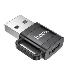   HOCO adapter (USB - Type-C aljzat, adatátvitel és töltés, OTG) FEKETE