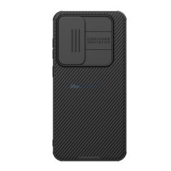   NILLKIN CAMSHIELD PRO szilikon telefonvédő (ütésállóság, kameravédő, csíkos) FEKETE Samsung Galaxy S24 FE (SM-S721)