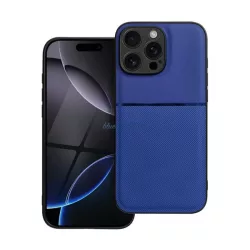   Szilikon telefonvédő (ütésállóság, mágneses, bőr hatású hátlap, csíkos) SÖTÉTKÉK Samsung Galaxy A16 (SM-A166)