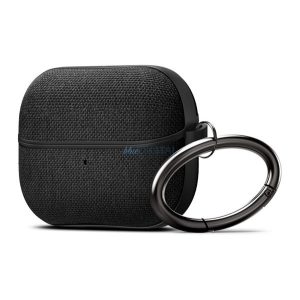 SPIGEN URBAN FIT szilikon tok (karabíner, textil bevonat) FEKETE Samsung Galaxy Buds 3/3 Pro