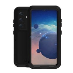   LOVE MEI Powerful defender telefonvédő (fém keret, erős ütésállóság, porálló + képernyővédő üveg) FEKETE Samsung Galaxy S24