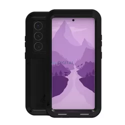   LOVE MEI Powerful defender telefonvédő (fém keret, erős ütésállóság, porálló + képernyővédő üveg) FEKETE Samsung Galaxy S24 Ultra