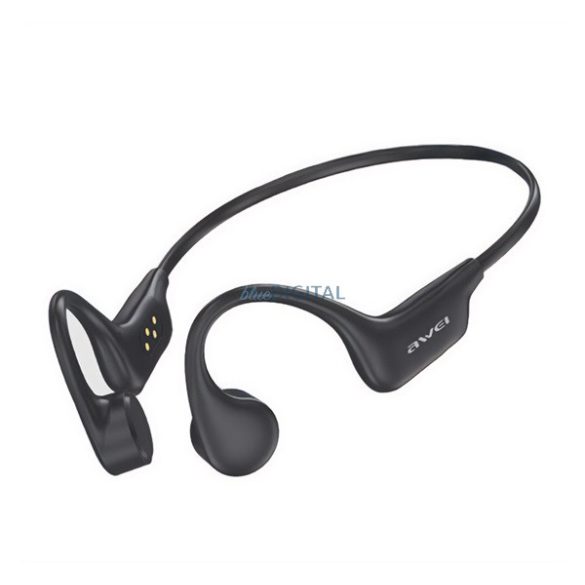 AWEI A899BL bluetooth csontrezgéses fülhallgató SZTEREO (v5.2, TWS, fülre akasztható, mikrofon, IPX8, SPORT) FEKETE