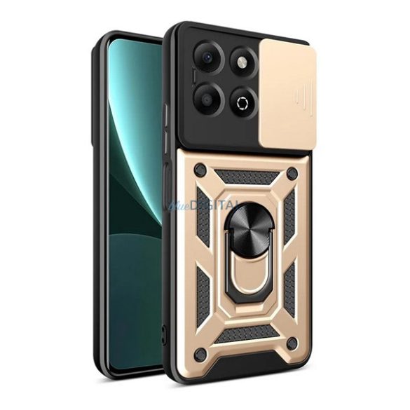 Defender szilikon telefonvédő (ütésállóság, tartógyűrű, kameravédő) ARANY Honor X6b