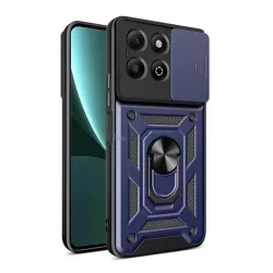  Defender szilikon telefonvédő (ütésállóság, tartógyűrű, kameravédő) SÖTÉTKÉK Honor X6b