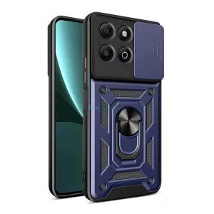 Defender szilikon telefonvédő (ütésállóság, tartógyűrű, kameravédő) SÖTÉTKÉK Honor X6b
