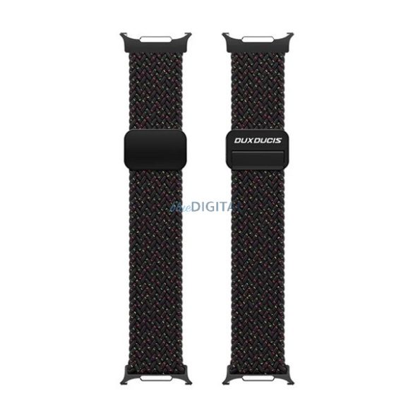 DUX DUCIS pótszíj (egyedi méret, textil, állítható) FEKETE Samsung Galaxy Watch Ultra eSIM 47mm (SM-L705)