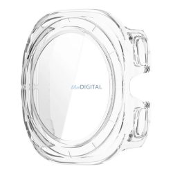   Műanyag keret (BUMPER, ütésállóság + kijelzővédő üveg) ÁTLÁTSZÓ Samsung Galaxy Watch Ultra eSIM 47mm (SM-L705)