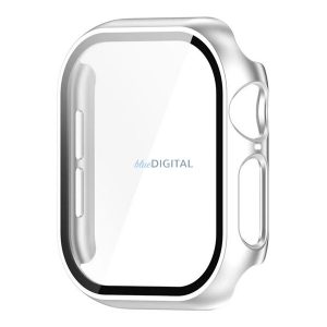 Műanyag keret (BUMPER, ütésállóság + kijelzővédő üveg) EZÜST Apple Watch Series 10 42mm