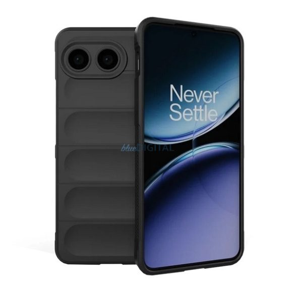 Szilikon telefonvédő (ütésállóság, kameravédő, 3D) FEKETE OnePlus Nord 4