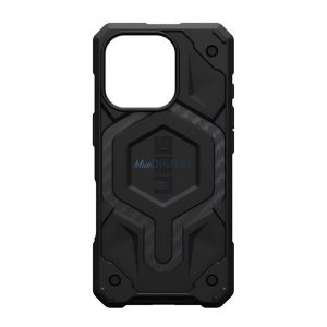 UAG MONARCH PRO szilikon telefonvédő (erős ütésállóság, karbon minta, MagSafe) FEKETE Apple iPhone 16 Pro