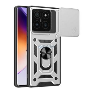 Defender szilikon telefonvédő (ütésállóság, tartógyűrű, kameravédő) EZÜST Xiaomi 14T Pro 5G