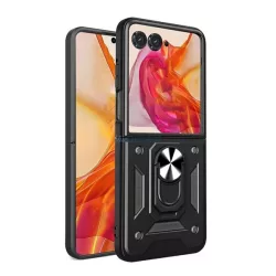   Defender szilikon telefonvédő (ütésállóság, tartógyűrű, kameravédő) FEKETE Motorola Razr 50