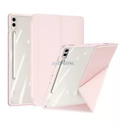  DUX DUCIS MAGI ORIGAMI tok álló, bőr hatású (aktív FLIP, oldalra nyíló, TRIFOLD, asztali tartó, ceruza tartó) RÓZSASZÍN Samsung Galaxy Tab S10 Plus LTE (SM-X826B), Galaxy Tab S10 Plus WIFI