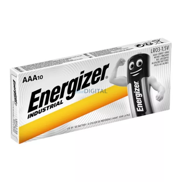 ENERGIZER tartós elem (AAA, LR03, 1.5V, alkáli) 10db/csomag