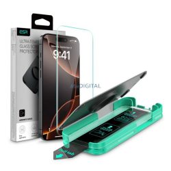   ESR ARMORITE képernyővédő üveg (2.5D, 9H + segédkeret) FEKETE Apple iPhone 16 Pro
