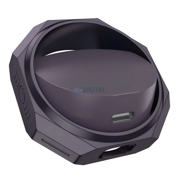 HOCO SPINNER bluetooth fülhallgató SZTEREO (v5.4, TWS, mikrofon + töltőtok) FEKETE/LILA