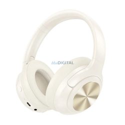   HOCO W54 bluetooth fejhallgató SZTEREO (v5.4, aktív zajszűrő, 3.5mm jack aljzat) KRÉM