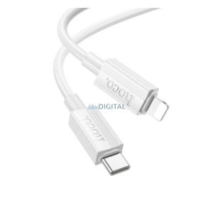 HOCO X107 adatkábel (Type-C - lightning, 27W, PD gyorstöltő, 100cm) FEHÉR