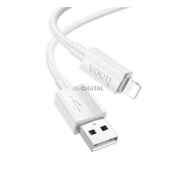 HOCO X107 adatkábel (USB - lightning, 2.4A, 100cm) FEHÉR