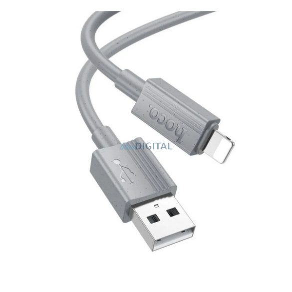 HOCO X107 adatkábel (USB - lightning, 2.4A, 100cm) VILÁGOSSZÜRKE Apple IPAD Air 2, IPAD Pro 10.5 (2017), iPhone 12