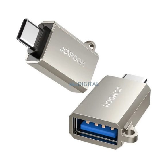 JOYROOM adapter (USB aljzat - Type-C, adatátvitel és töltés, OTG) EZÜST