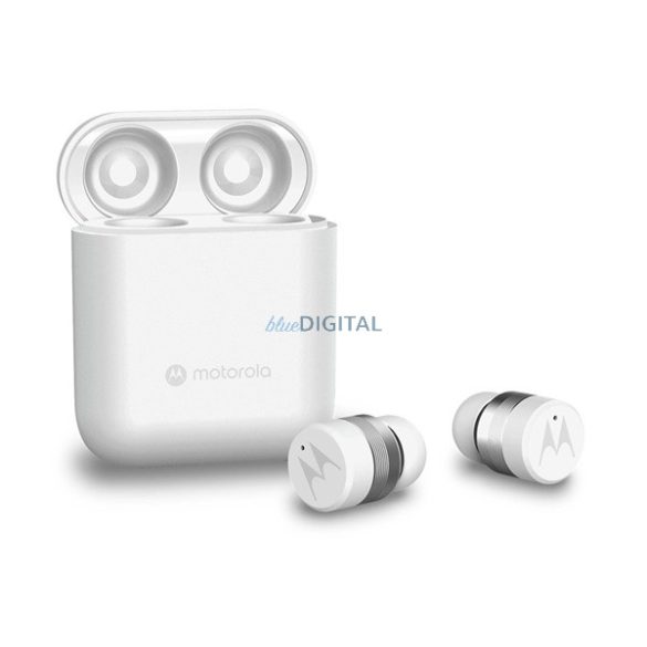 MOTOROLA BUDS 120 bluetooth fülhallgató SZTEREO (v5.3, TWS, mikrofon, IPX5 + töltőtok) FEHÉR