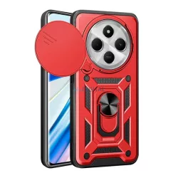   Defender szilikon telefonvédő (ütésállóság, tartógyűrű, kameravédő) PIROS Xiaomi Redmi 14C 4G