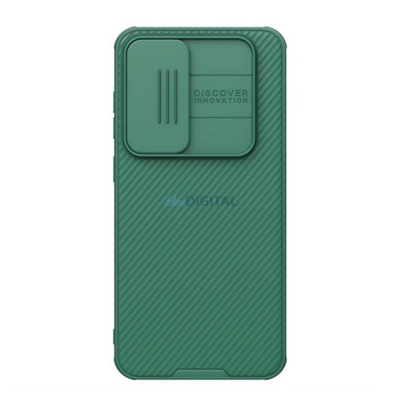 NILLKIN CAMSHIELD PRO szilikon telefonvédő (ütésállóság, kameravédő, csíkos) SÖTÉTZÖLD Samsung Galaxy S24 FE 5G (SM-S721)