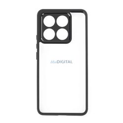   Szilikon telefonvédő (ütésállóság, átlátszó hátlap) FEKETE Xiaomi 14T 5G