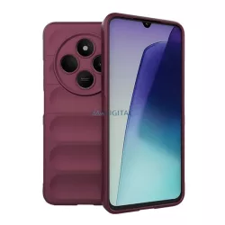   Szilikon telefonvédő (ütésállóság, kameravédő, 3D) BORDÓ Xiaomi Redmi 14C 4G