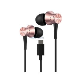   1MORE Piston Fit fülhallgató SZTEREO (Type-C, mikrofon, felvevő gomb) RÓZSASZÍN