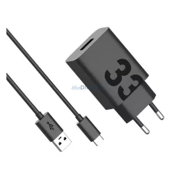   MOTOROLA TURBOPOWER hálózati töltő USB aljzat (33W, gyorstöltő + Type-C kábel) FEKETE