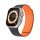 Pótszíj (egyedi méret, kicsi, szilikon, 3D, mágneses) FEKETE/NARANCSSÁRGA Apple Watch Series 10 42mm, Watch Series 5 40mm, Watch Series 4 40mm