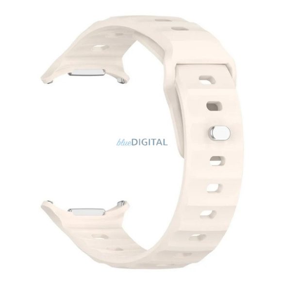 Pótszíj (egyedi méret, szilikon, légáteresztő, 3D) BÉZS Samsung Galaxy Watch Ultra eSIM 47mm (SM-L705)