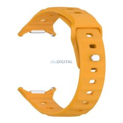   Pótszíj (egyedi méret, szilikon, légáteresztő, 3D) CITROMSÁRGA Samsung Galaxy Watch Ultra eSIM 47mm (SM-L705)