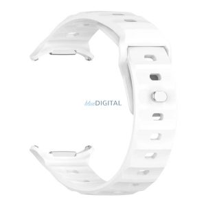 Pótszíj (egyedi méret, szilikon, légáteresztő, 3D) FEHÉR Samsung Galaxy Watch Ultra eSIM 47mm (SM-L705)