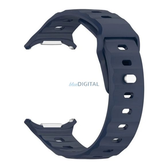 Pótszíj (egyedi méret, szilikon, légáteresztő, 3D) SÖTÉTKÉK Samsung Galaxy Watch Ultra eSIM 47mm (SM-L705)