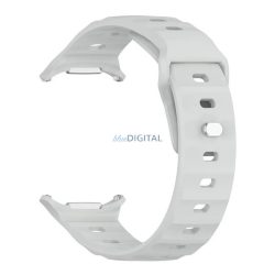   Pótszíj (egyedi méret, szilikon, légáteresztő, 3D) VILÁGOSSZÜRKE Samsung Galaxy Watch Ultra eSIM 47mm (SM-L705)