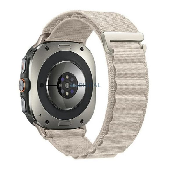 Pótszíj (egyedi méret, textil, állítható) FEHÉR Samsung Galaxy Watch Ultra eSIM 47mm (SM-L705)