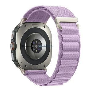 Pótszíj (egyedi méret, textil, állítható) LILA Samsung Galaxy Watch Ultra eSIM 47mm (SM-L705)