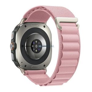 Pótszíj (egyedi méret, textil, állítható) RÓZSASZÍN Samsung Galaxy Watch Ultra eSIM 47mm (SM-L705)