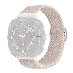   Pótszíj (egyedi méret, textil, szőtt minta) FEHÉR Samsung Galaxy Watch Ultra eSIM 47mm (SM-L705)