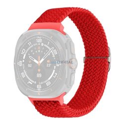   Pótszíj (egyedi méret, textil, szőtt minta) PIROS Samsung Galaxy Watch Ultra eSIM 47mm (SM-L705)