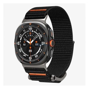 SPIGEN DURAPRO FLEX pótszíj (egyedi méret, textil, állítható) FEKETE Samsung Galaxy Watch Ultra eSIM 47mm (SM-L705)